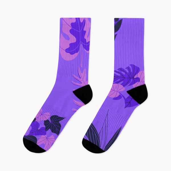 Item preview, vector flowers with exotic leaves and purple background  designed and sold by Lutrious.