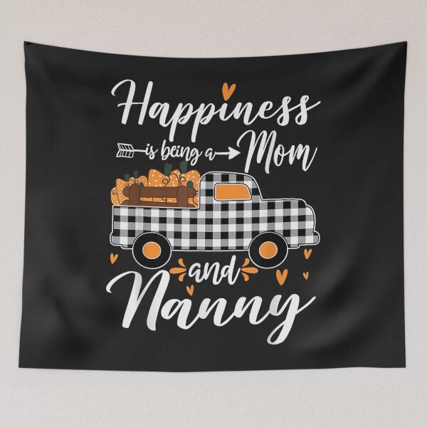 Item preview, Happiness Is Being A Mom And Nanny Pumpkin Gift designed and sold by turiiamon.