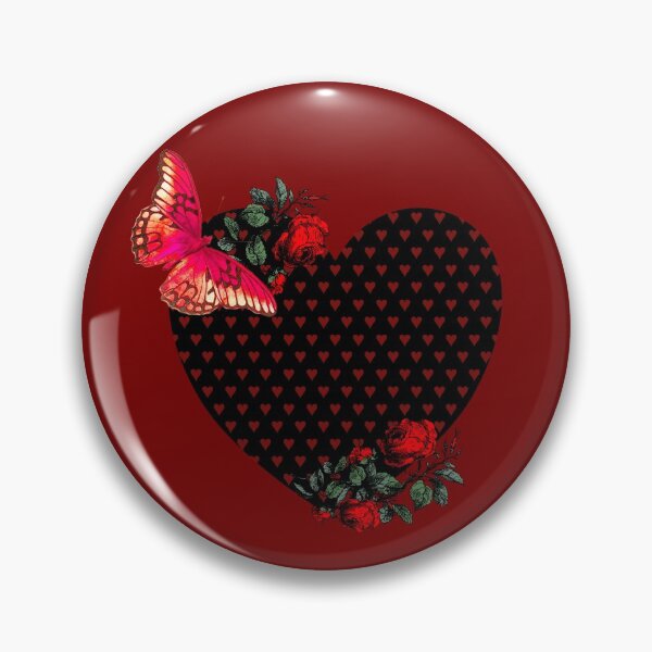 Item preview, Heart with butterfly and roses designed and sold by BiPasternak.