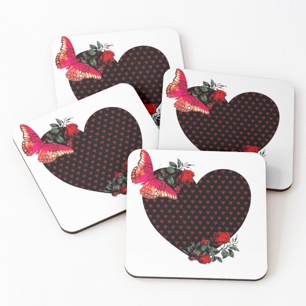 Item preview, Heart with butterfly and roses designed and sold by BiPasternak.