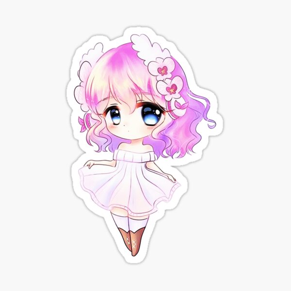 Kawaii Evil Vampire Chibi Anime Girl Original Character Sticker By Japangames Redbubble