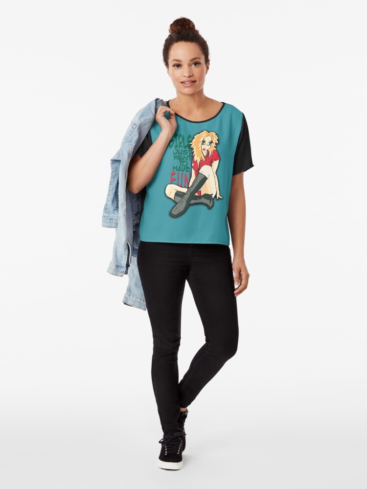 Alternative Ansicht von Girls Just Want To Have Fun - T-Shirts für mehr Girl Power und Lust for Life. Zeig deine Energie in jeder Sekunde deines Lebens! Chiffon Top