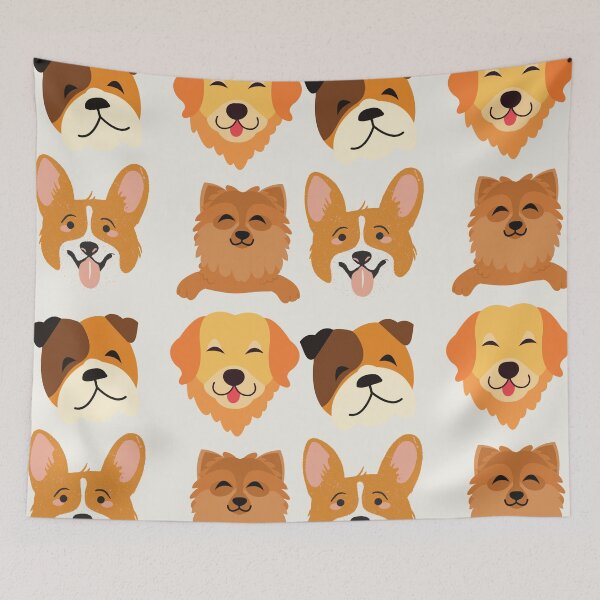 Item preview, Cute dogs face pattern designed and sold by Apoorv Choudhary.