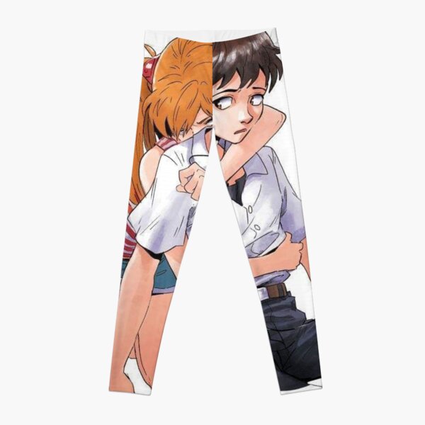 Anime Manga Fanart Asuka Evangelion Leggings | Redbubble