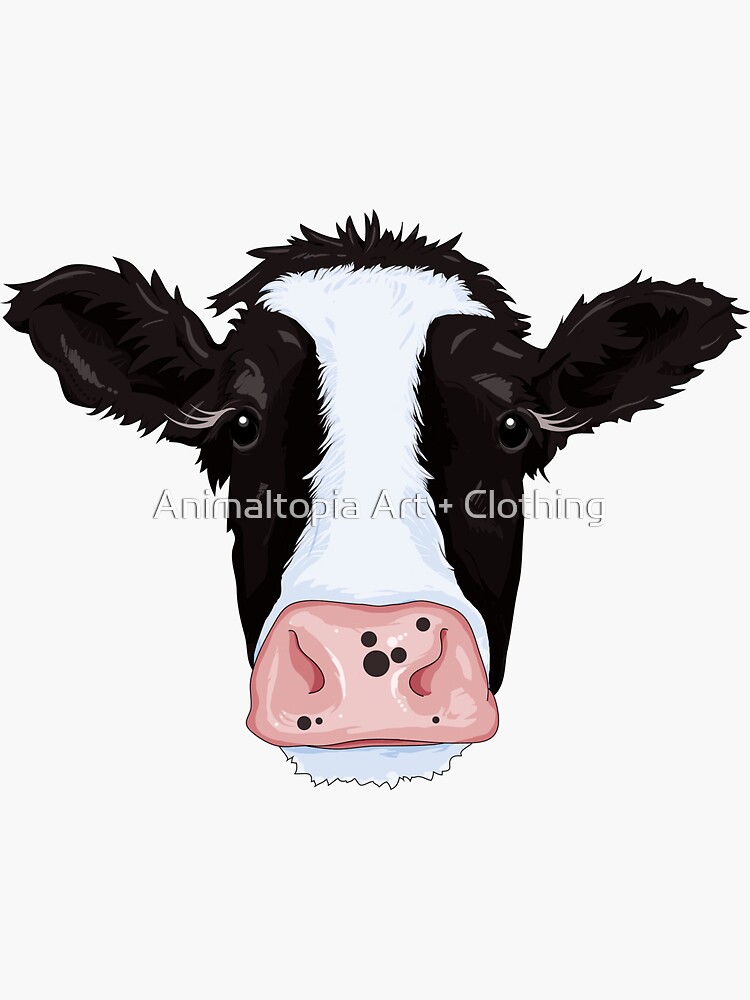 Thumbnail 3 of 3, Sticker, Moo Cow designed and sold by compassionately.