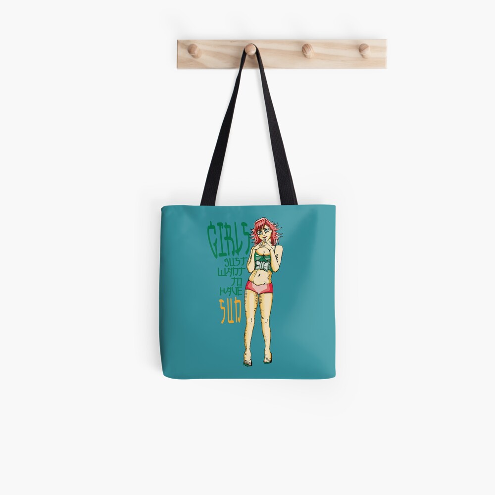 Girls Just Want To Have Sun - Mädchen lieben die Sonne und das Leben - Lass die Sonnenstrahlen dein Gesicht verzaubern Stofftasche