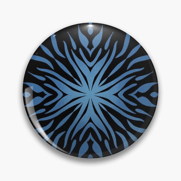 Item preview, Blue abstract fire mandala  designed and sold by mavagraphics.