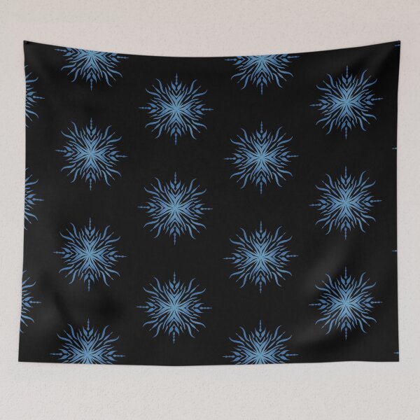 Item preview, Blue abstract fire mandala  designed and sold by mavagraphics.