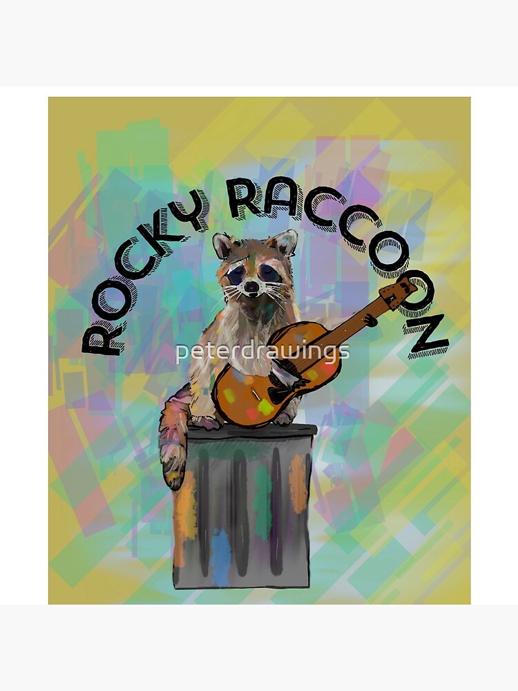 "Rocky Raccoon Guitar playing Raccoon Beatles - text " Pin by