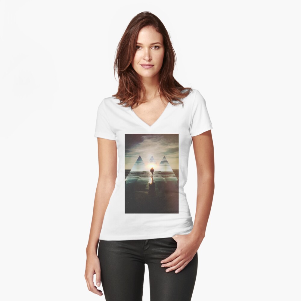 Item preview, Fitted V-Neck T-Shirt designed and sold by seamless.