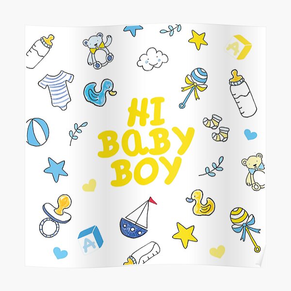 A New Baby Baby Boy Posters Redbubble