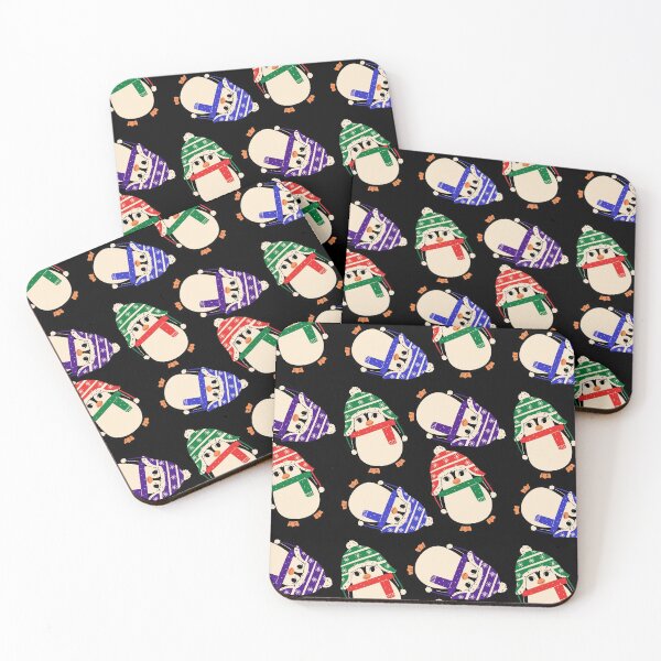 Aperçu de l'œuvre Pingouins mignons portant des chapeaux d'hiver Pingouins de Noël créée et vendue par TeesForNerds.