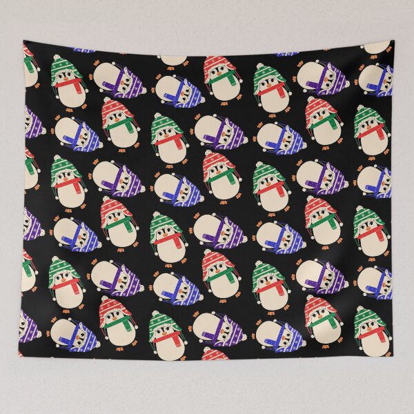 Item preview, Cute Penguins Wearing Winter Hats Christmas Penguins designed and sold by TeesForNerds.