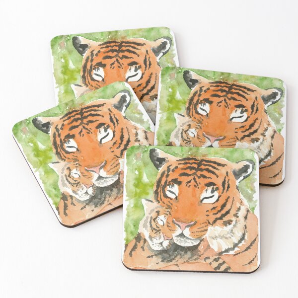 Item preview, Tiger mom and cub designed and sold by VeronArtLab.