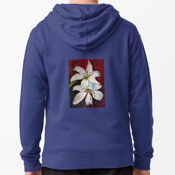 Sarah's Irises Zipped Hoodie