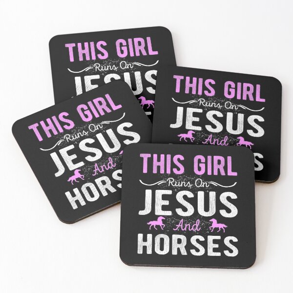 Item preview, This Girl Runs On Jesus and Horses designed and sold by meedTee.