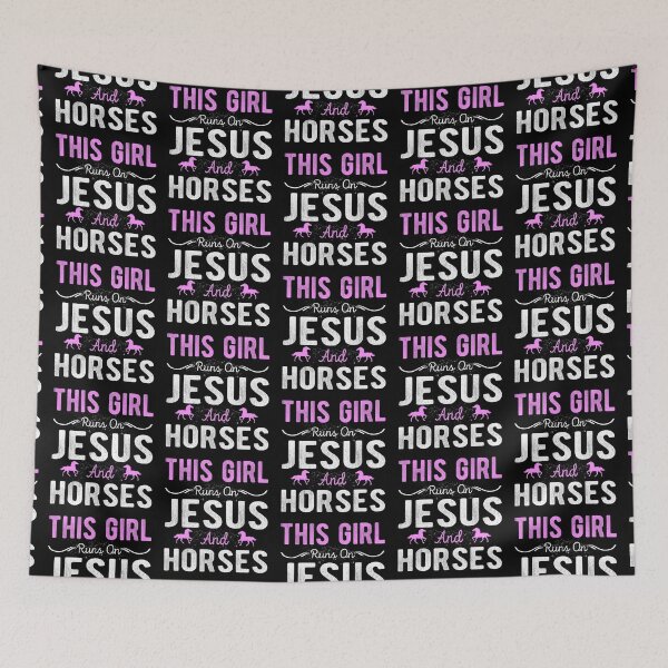 Item preview, This Girl Runs On Jesus and Horses designed and sold by meedTee.