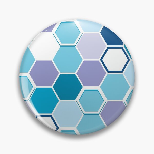 Item preview, Blue hexagons seamless pattern designed and sold by Albamarina.