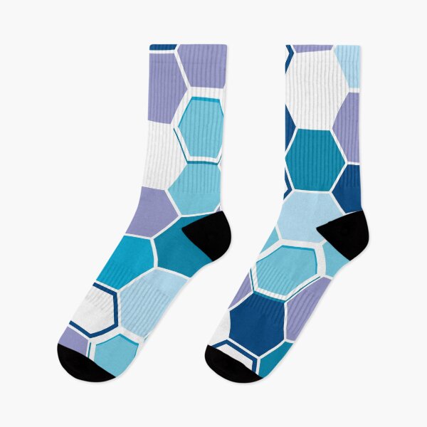 Item preview, Blue hexagons seamless pattern designed and sold by Albamarina.