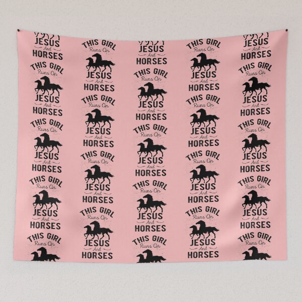 Item preview, This Girl Runs On Jesus and Horses designed and sold by meedTee.