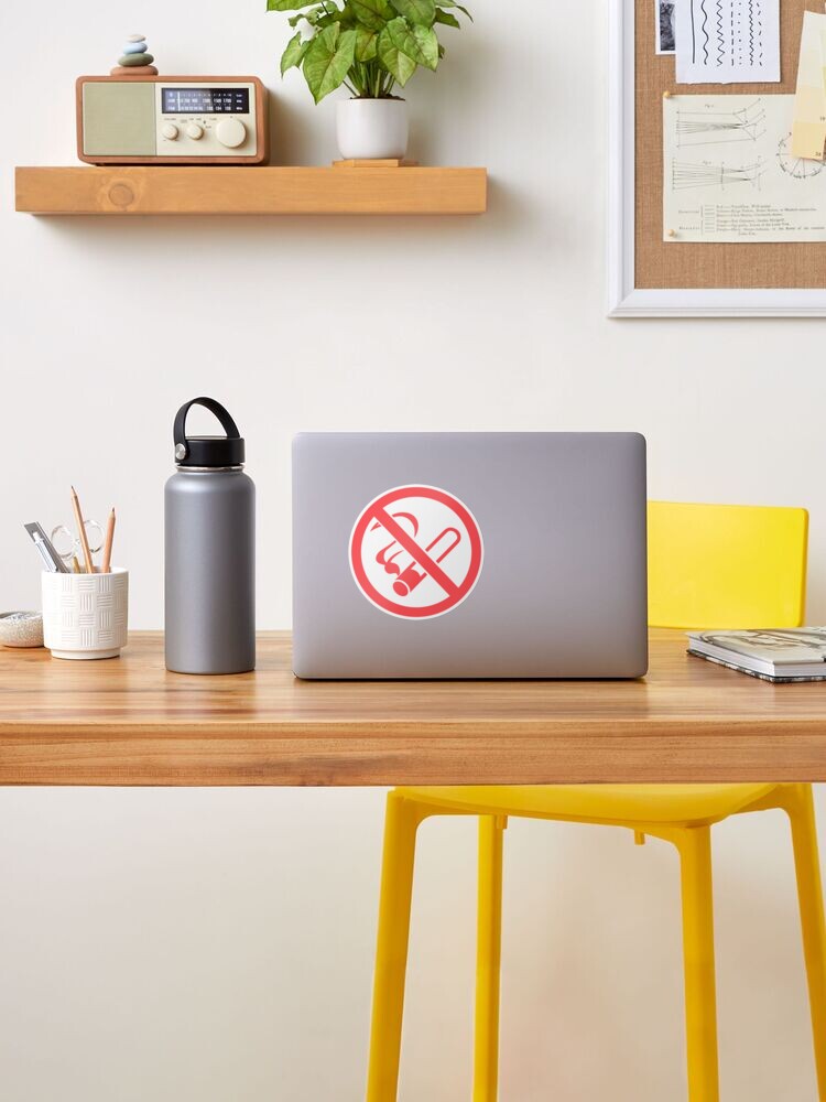 Alternate view of No Smoking sign for Vacation Rentals Sticker