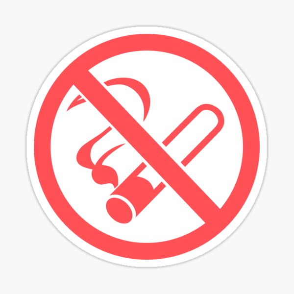 No Smoking sign for Vacation Rentals Sticker