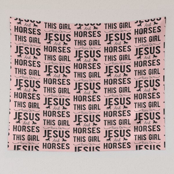 Item preview, Copy of This Girl Runs On Jesus and Horses designed and sold by meedTee.