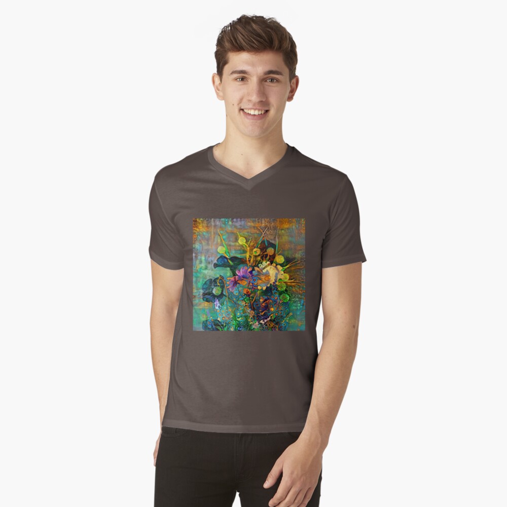 Item preview, V-Neck T-Shirt designed and sold by blackhalt.