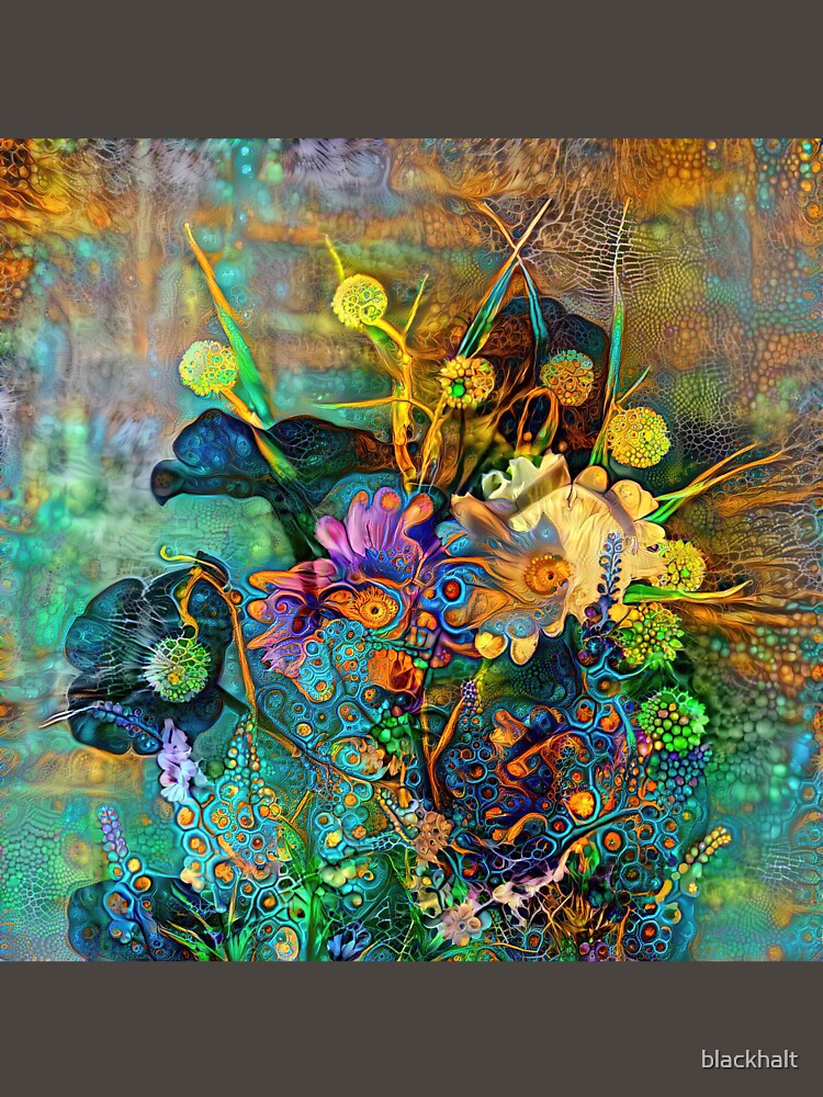 Thumbnail 7 of 7, Classic T-Shirt, Abstract flowers designed and sold by blackhalt.