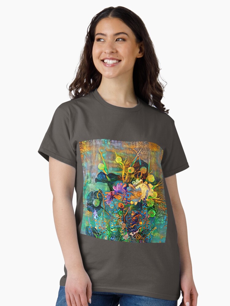 Thumbnail 2 of 7, Classic T-Shirt, Abstract flowers designed and sold by blackhalt.