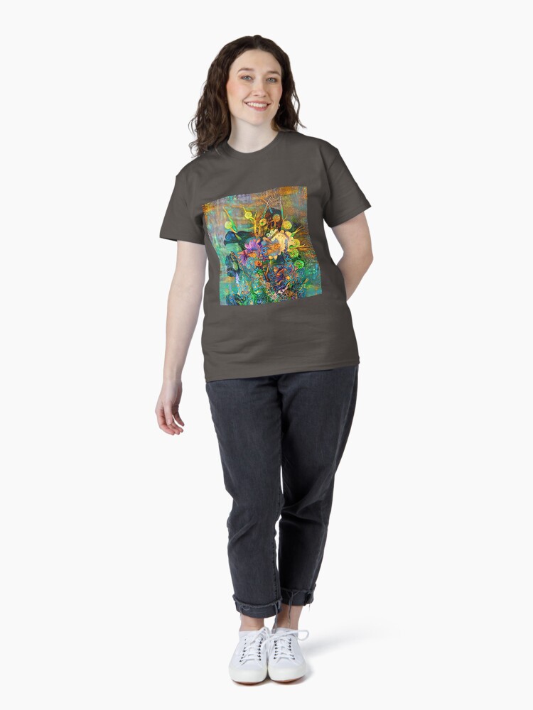 Thumbnail 4 of 7, Classic T-Shirt, Abstract flowers designed and sold by blackhalt.