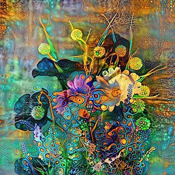 Artwork thumbnail, Abstract flowers by blackhalt