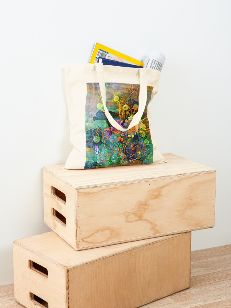Alternate view of Abstract flowers Tote Bag