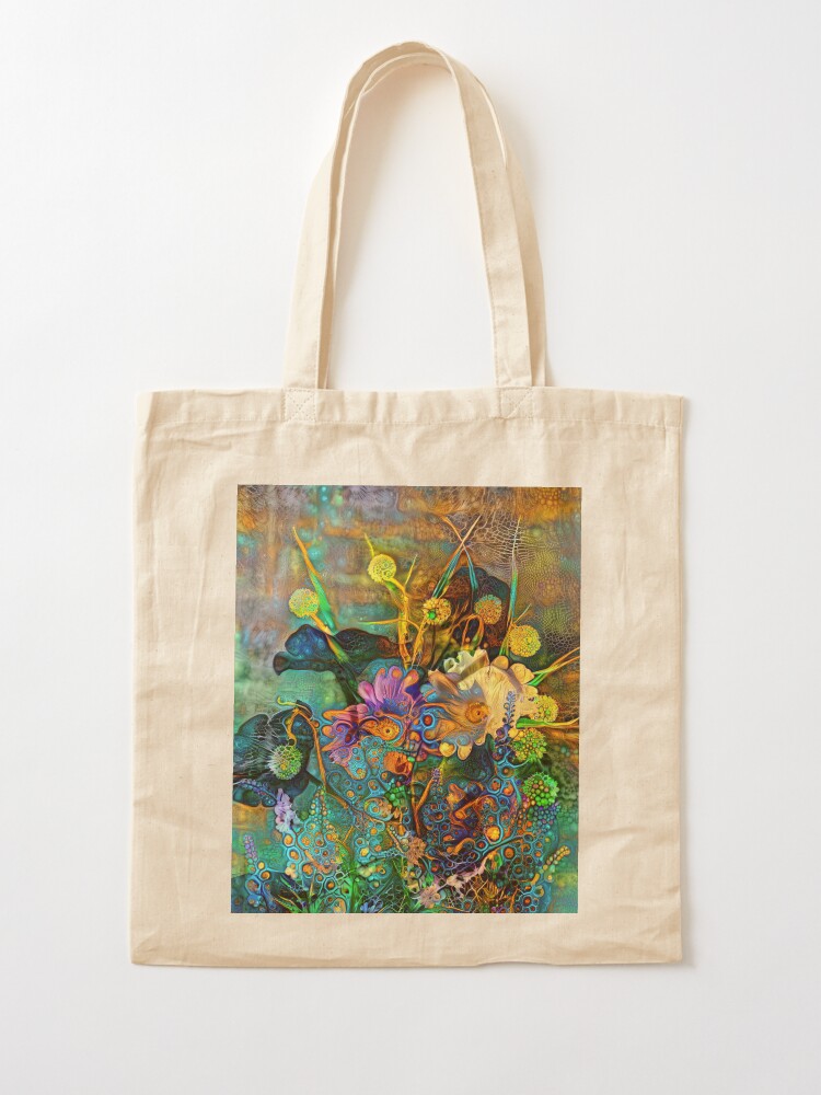 Alternate view of Abstract flowers Tote Bag