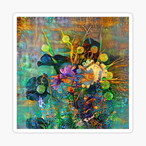 Abstract flowers Sticker