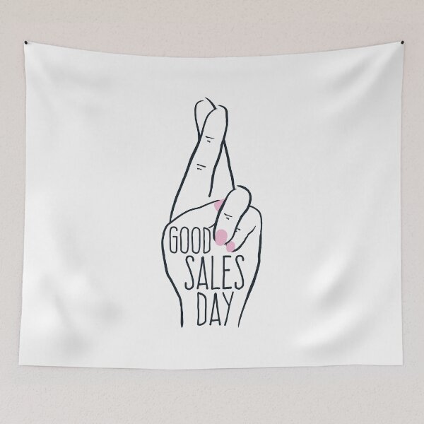 Item preview, Fingers Crossed Good Sales Day Online Seller Print designed and sold by wugnia.
