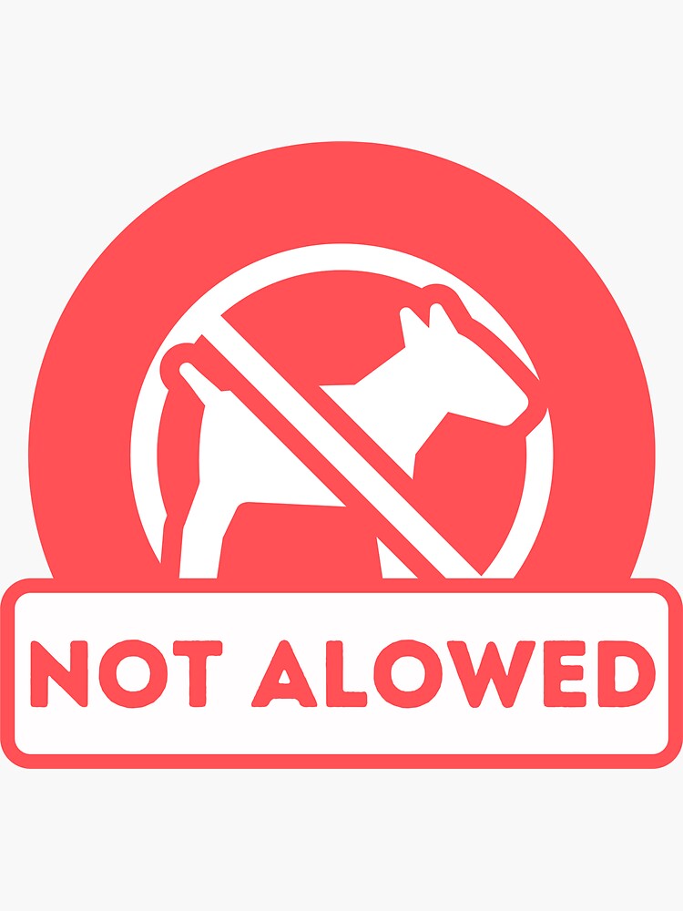 NO PETS sign for Restaurants and Vacation Rentals by IronMark19