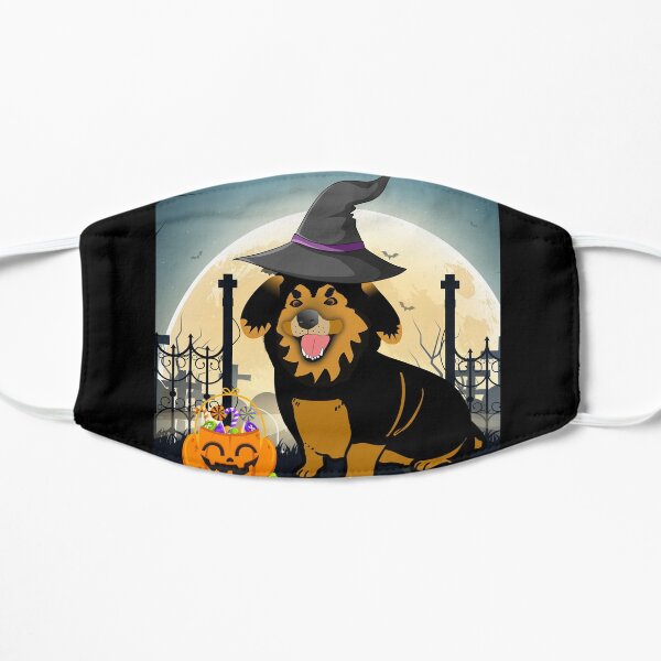 German shepherd in halloween Flat Mask