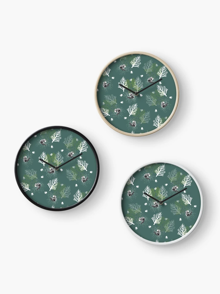 Thumbnail 3 of 4, Clock, Winter forest life designed and sold by Caroline Bochud.