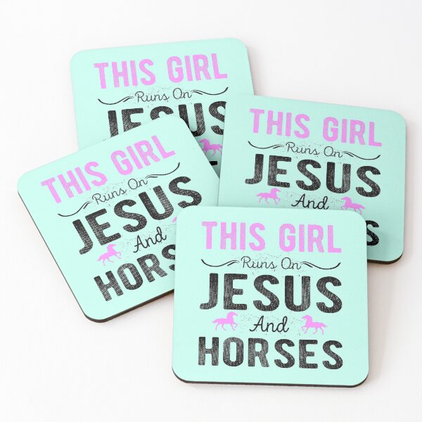 Item preview, This Girl Runs On Jesus and Horses designed and sold by meedTee.