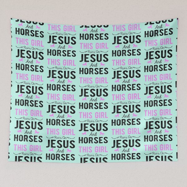 Item preview, This Girl Runs On Jesus and Horses designed and sold by meedTee.
