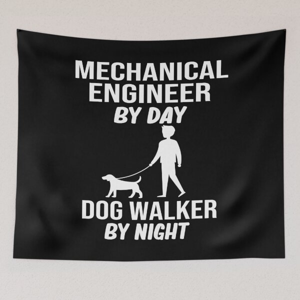 Item preview, mechanical engineer by day dog walker by night gift designed and sold by alaechamlal.