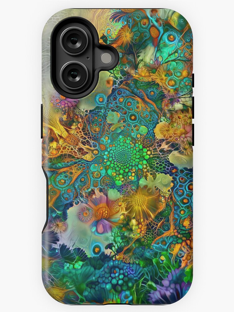 Thumbnail 1 of 4, iPhone Case, Abstract flowers designed and sold by blackhalt.