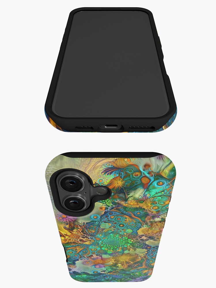 Thumbnail 3 of 4, iPhone Case, Abstract flowers designed and sold by blackhalt.
