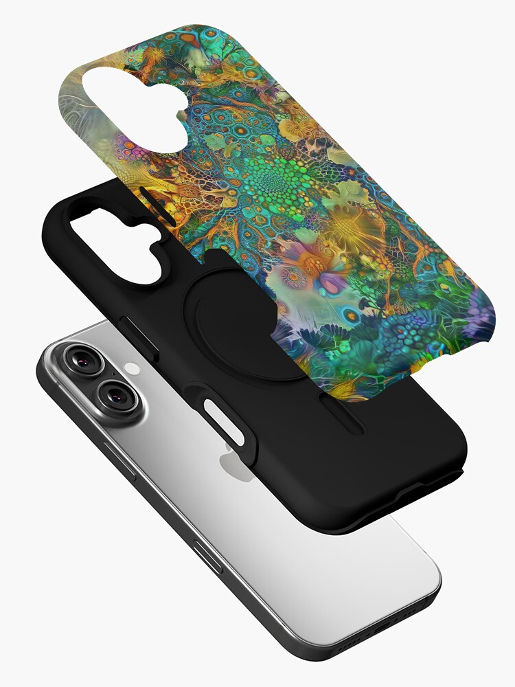 Thumbnail 2 of 4, iPhone Case, Abstract flowers designed and sold by blackhalt.