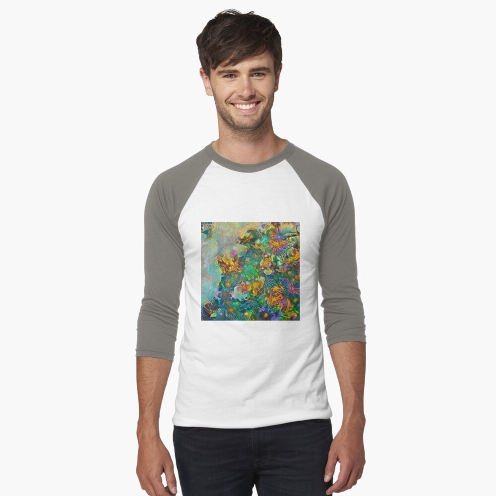 Item preview, Baseball ¾ Sleeve T-Shirt designed and sold by blackhalt.