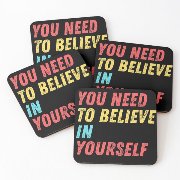 Item preview, You Need To Believe In Yourself vintage distressed red, yellow blue bold text. designed and sold by milkasweet.