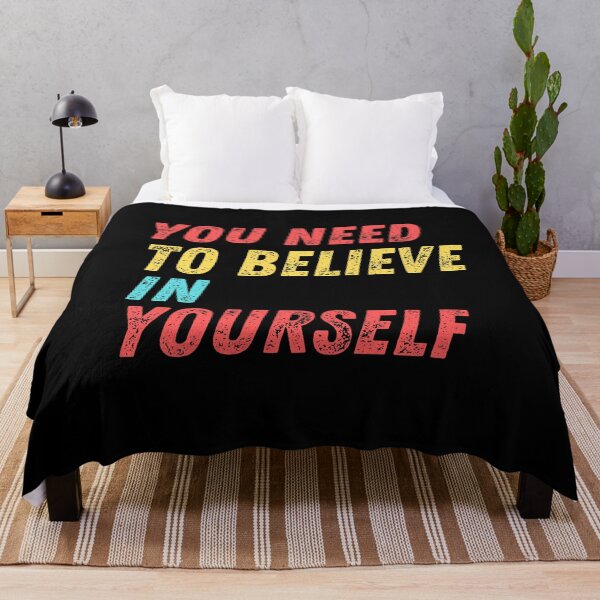 Item preview, You Need To Believe In Yourself vintage distressed red, yellow blue bold text. designed and sold by milkasweet.