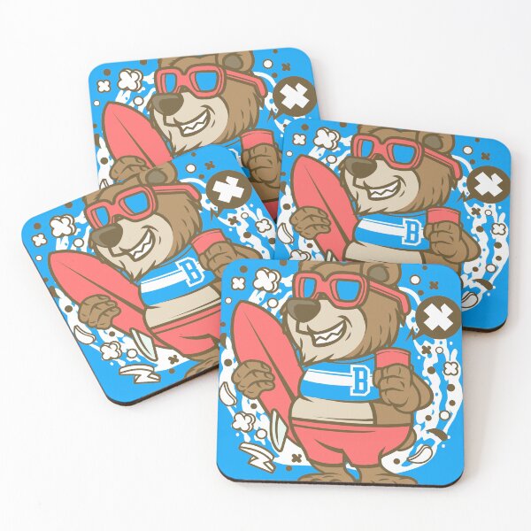 Item preview, Surfing Bear Cartoon designed and sold by wearitout.