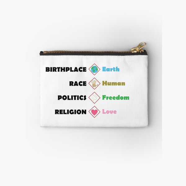 Item preview, Birthplace Earth Race Human Politics Freedom Religion Love - Black designed and sold by LookFrog.
